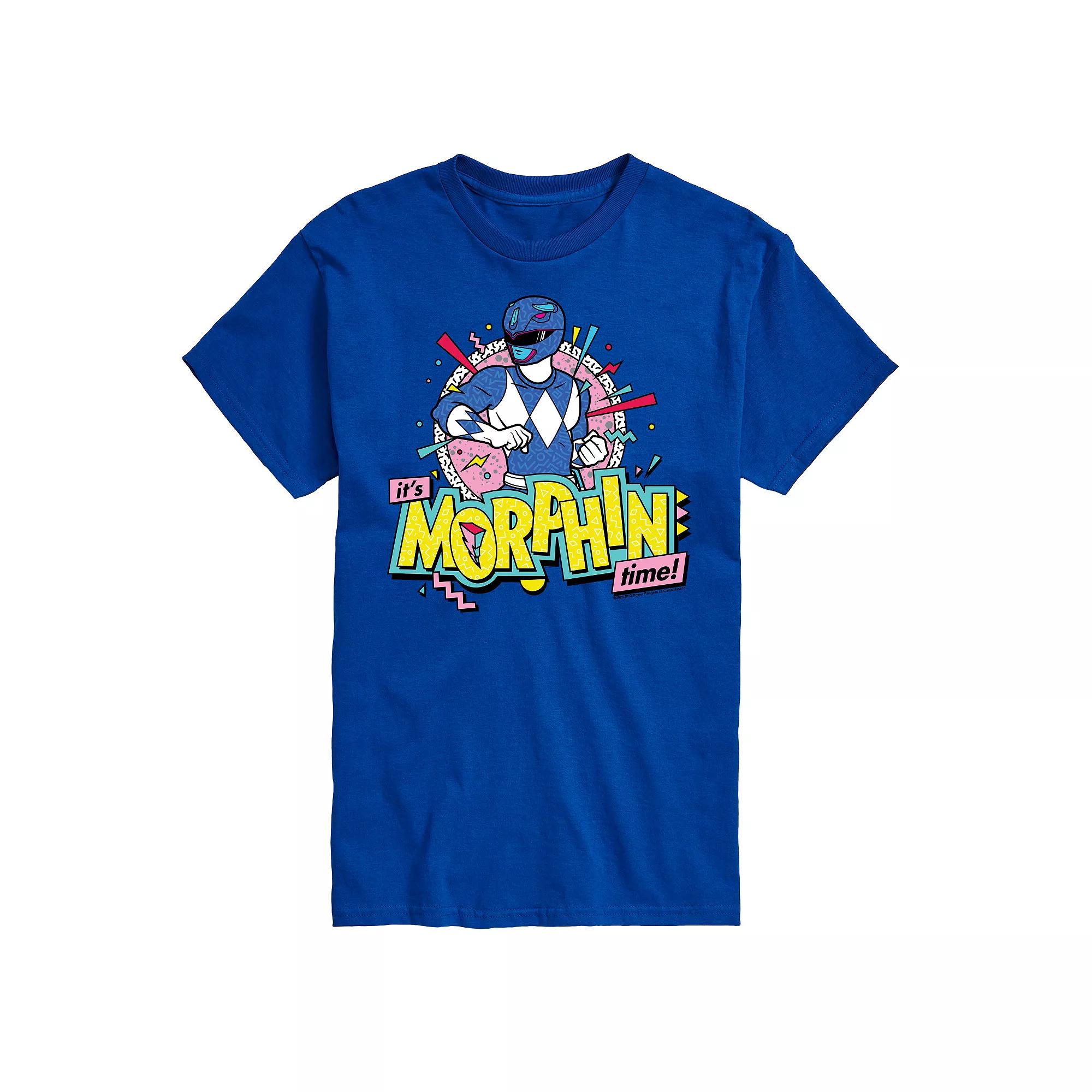 Men's Power Rangers Morphin Time Blue Graphic Tee,  Product Image