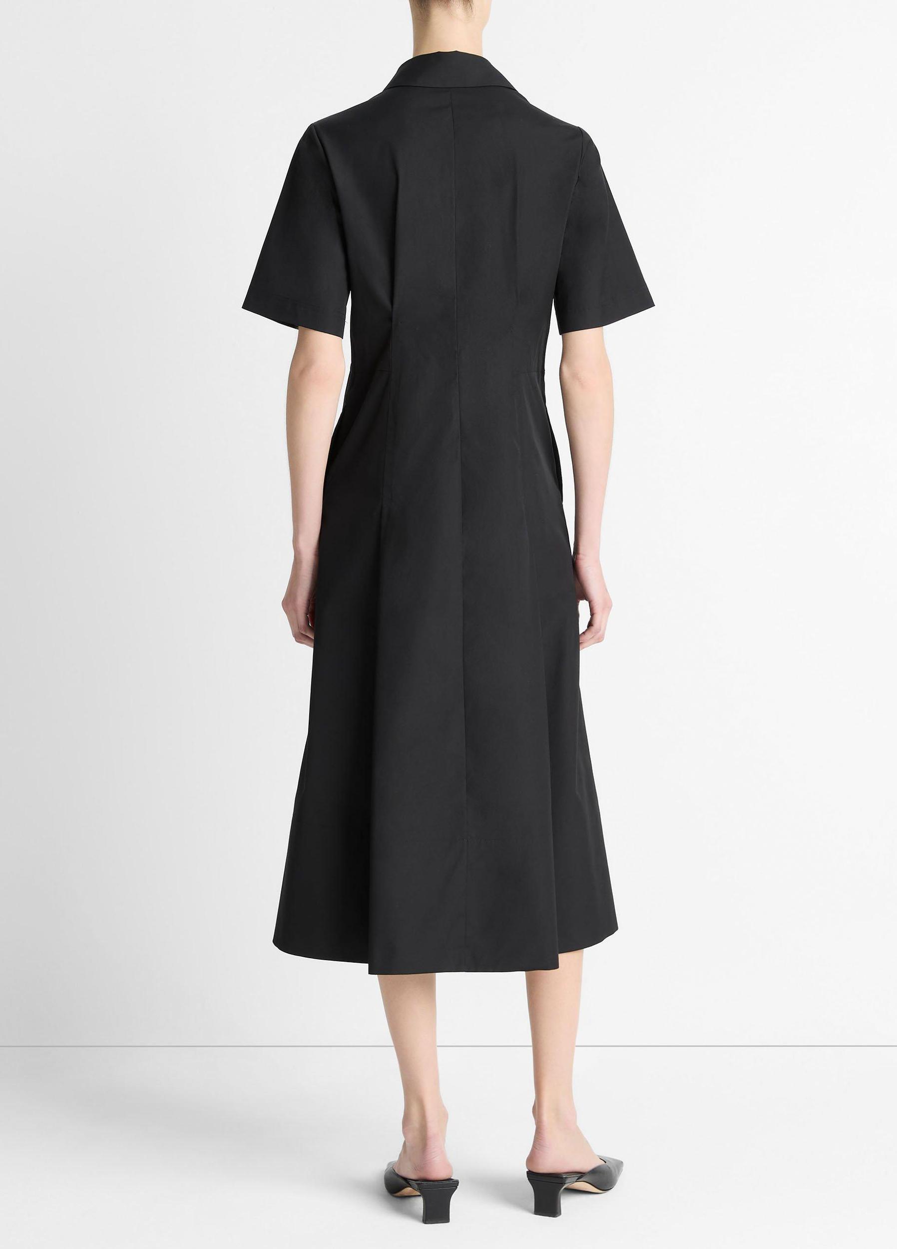 Cotton Short-Sleeve Shirt Dress Product Image