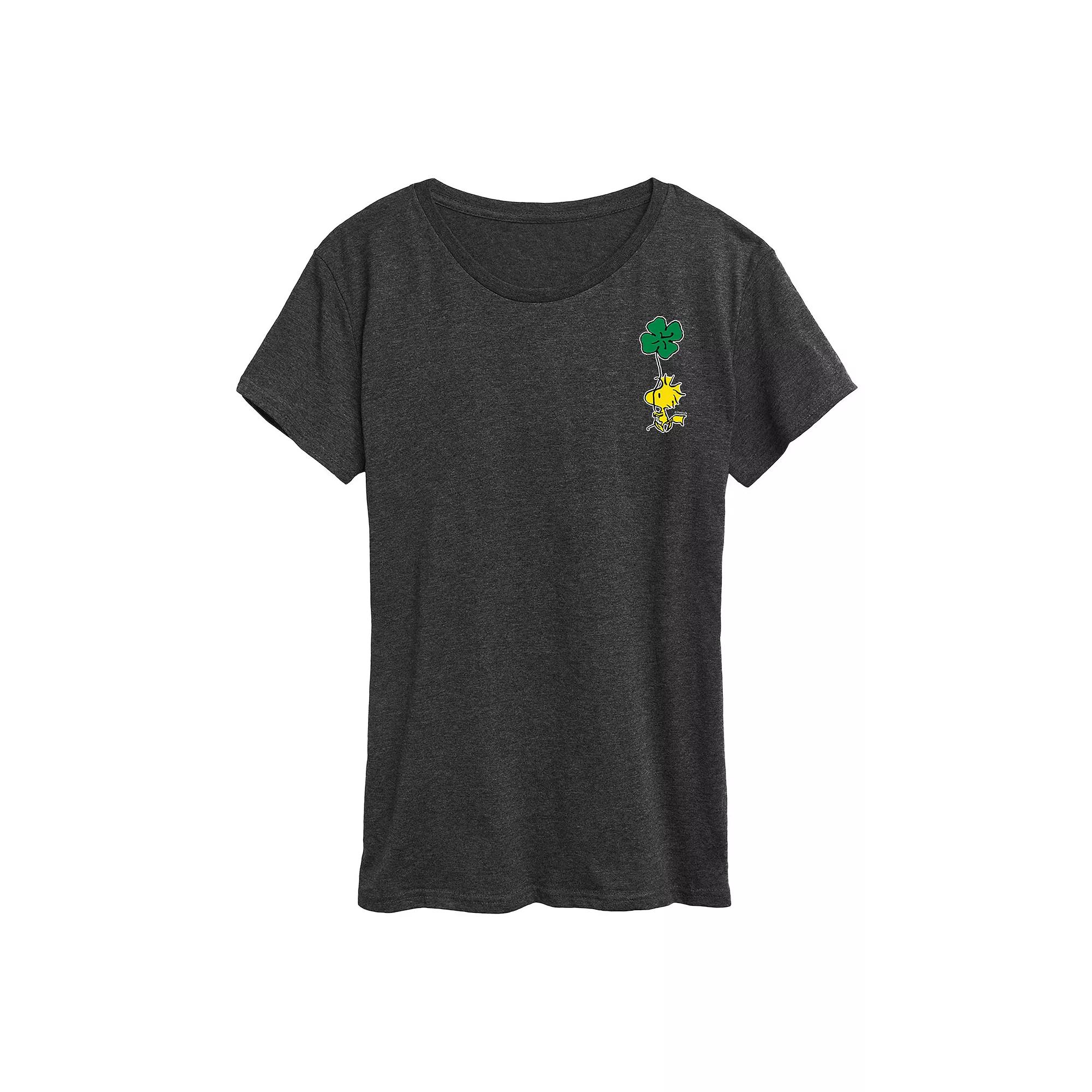 Women's Peanuts Woodstock Clover Graphic Tee,  Product Image