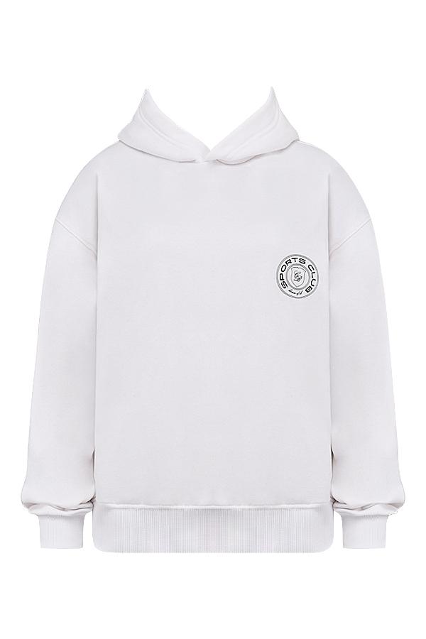 Muse  white cotton fleece-back hoodie - sale Product Image