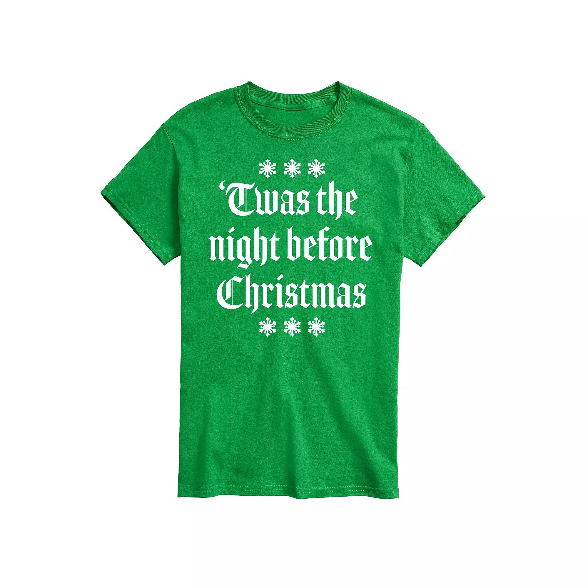 Big & Tall T'was The Night Before Christmas Graphic Tee, Men's,  Product Image