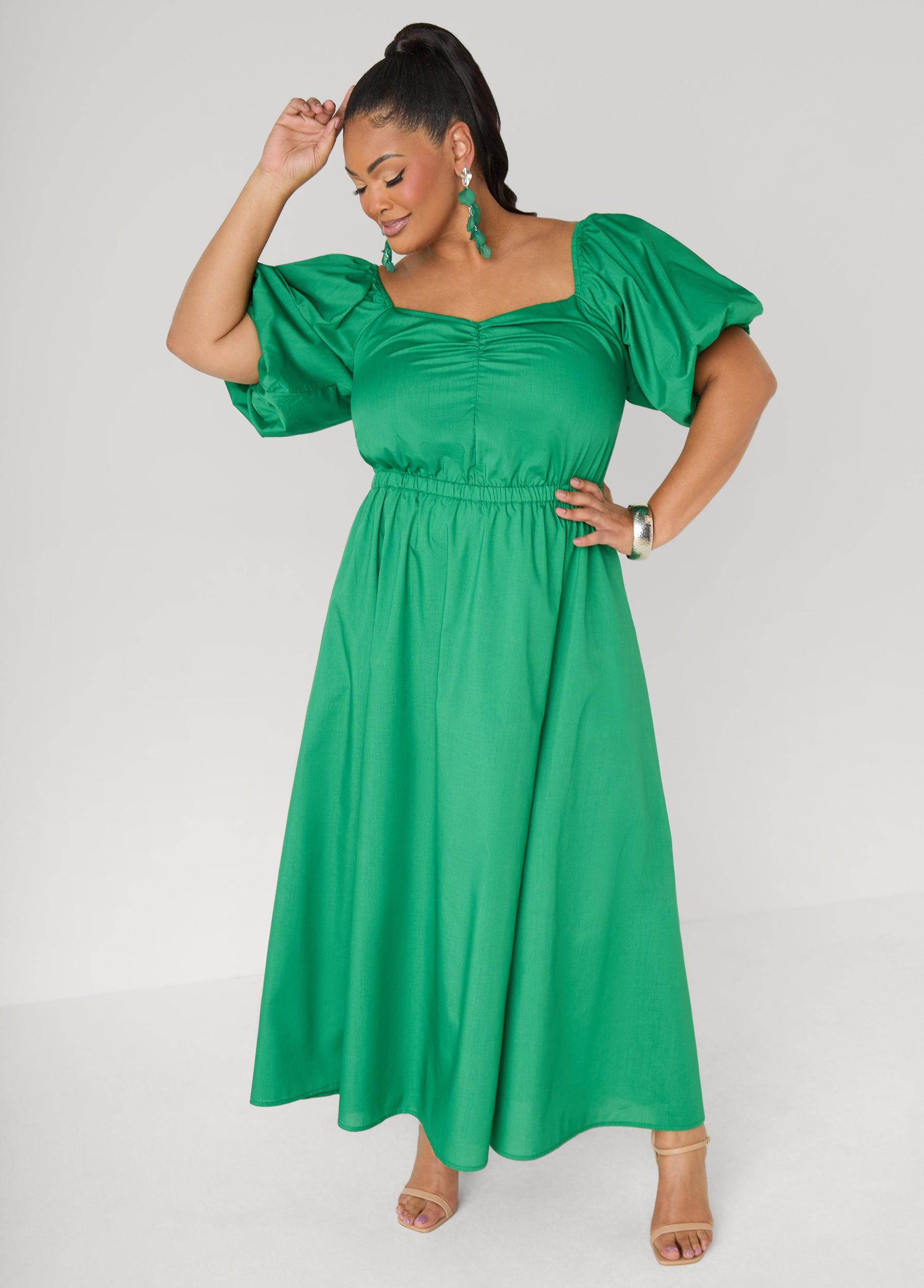 Bubble Sleeved Maxi Dress Product Image