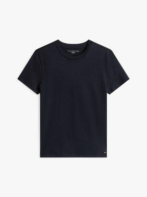 Drapey Smooth Cotton Crewneck T-Shirt Product Image