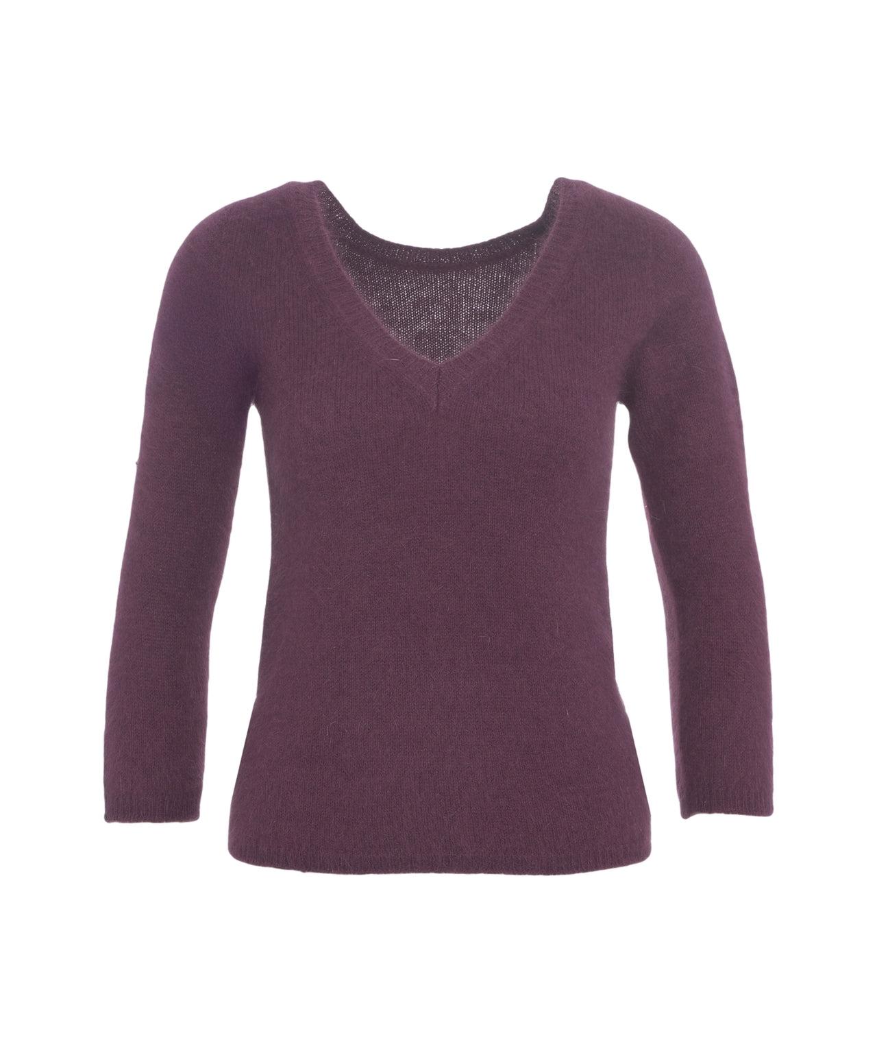 Knitted Sweater with V-Neck Product Image