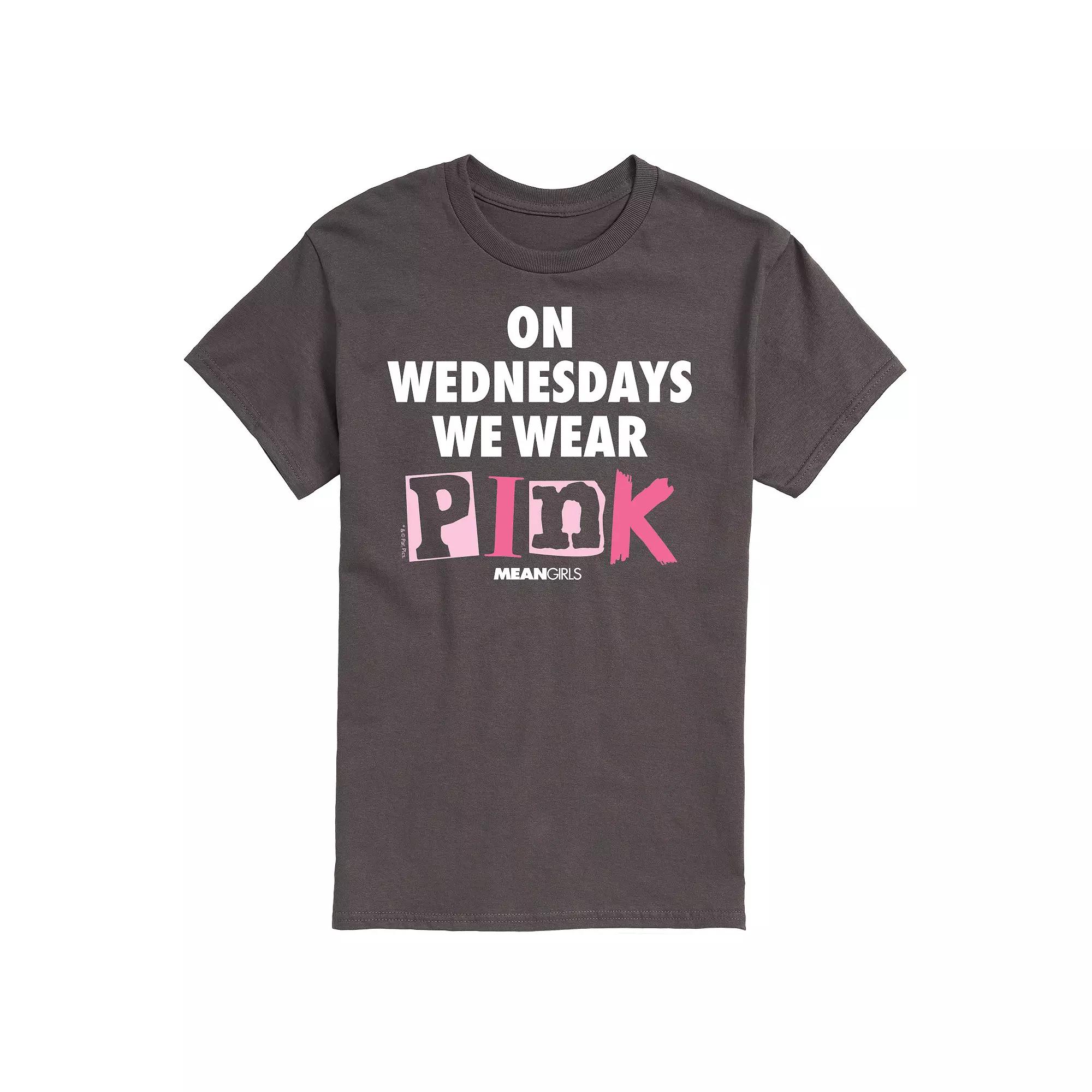 Men's Mean Girls Wednesdays We Wear Pink Graphic Tee,  Product Image