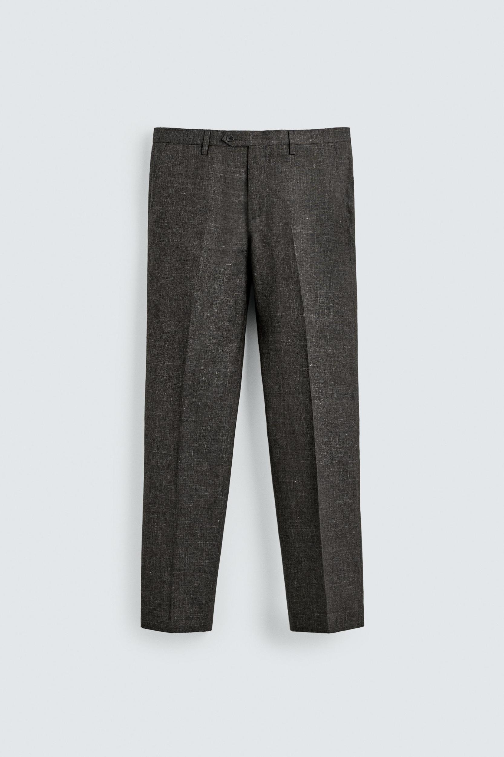 REGULAR FIT STRUCTURED SUIT PANTS Product Image
