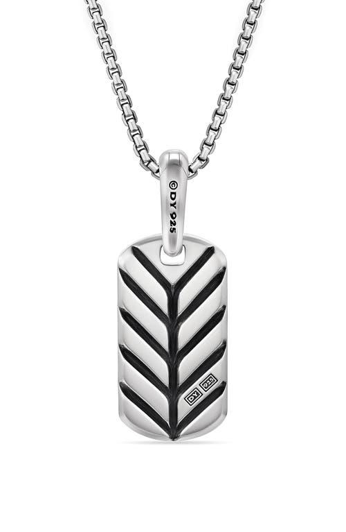 Mens Chevron Tag in Sterling Silver Product Image