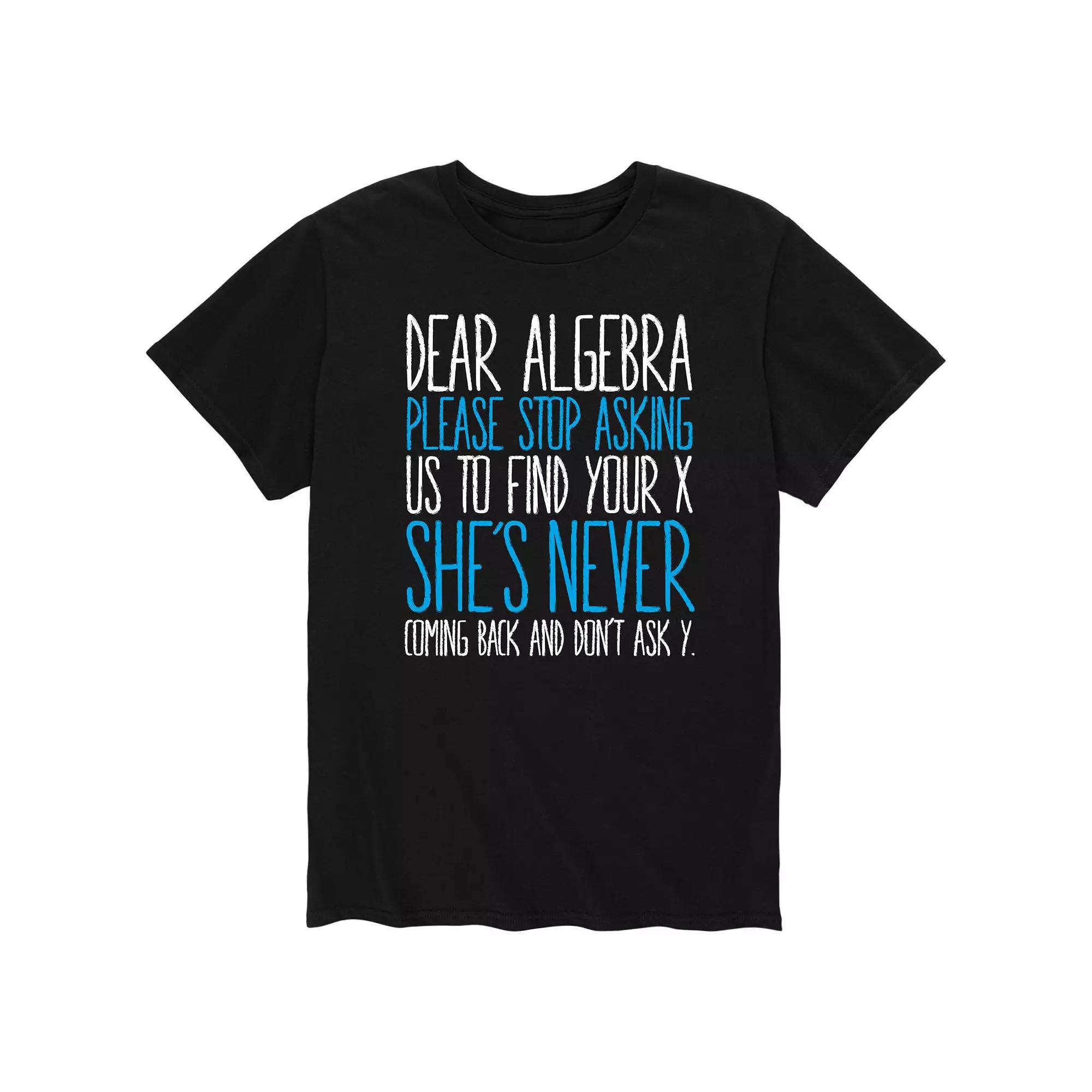 Men's Dear Algebra Stop Asking Tee,  Product Image