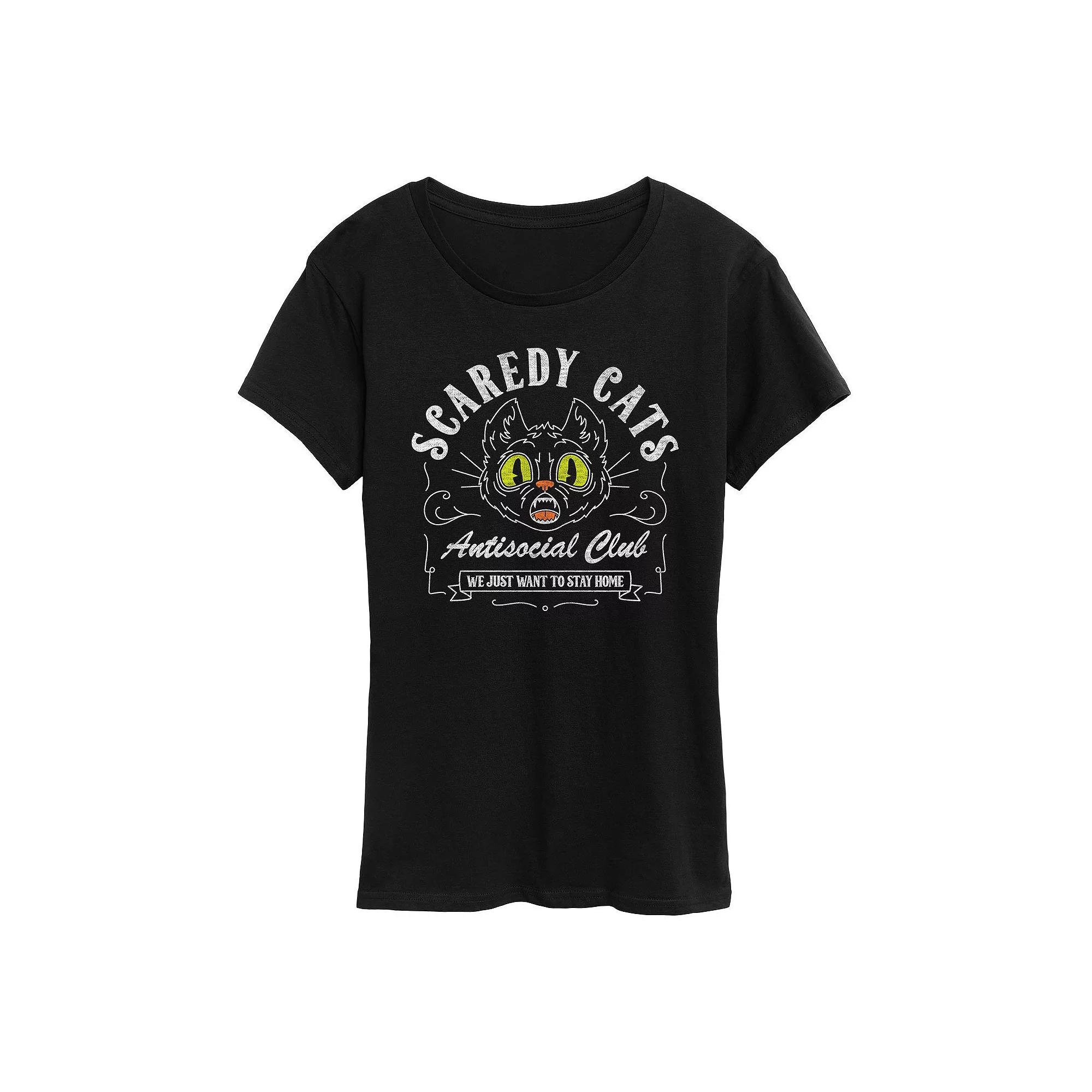 Women's Scaredy Cats Halloween Tee, Girl's,  Product Image