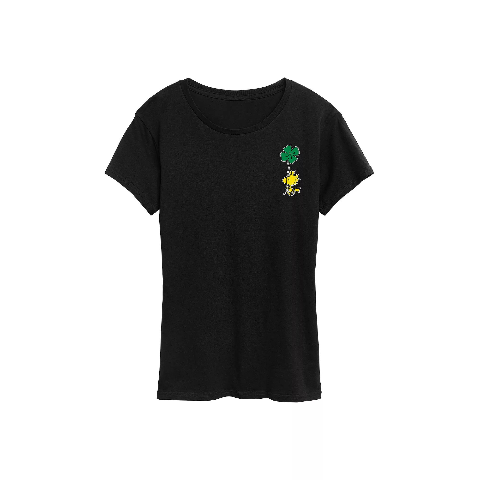 Women's Peanuts Woodstock Clover Graphic Tee,  Product Image