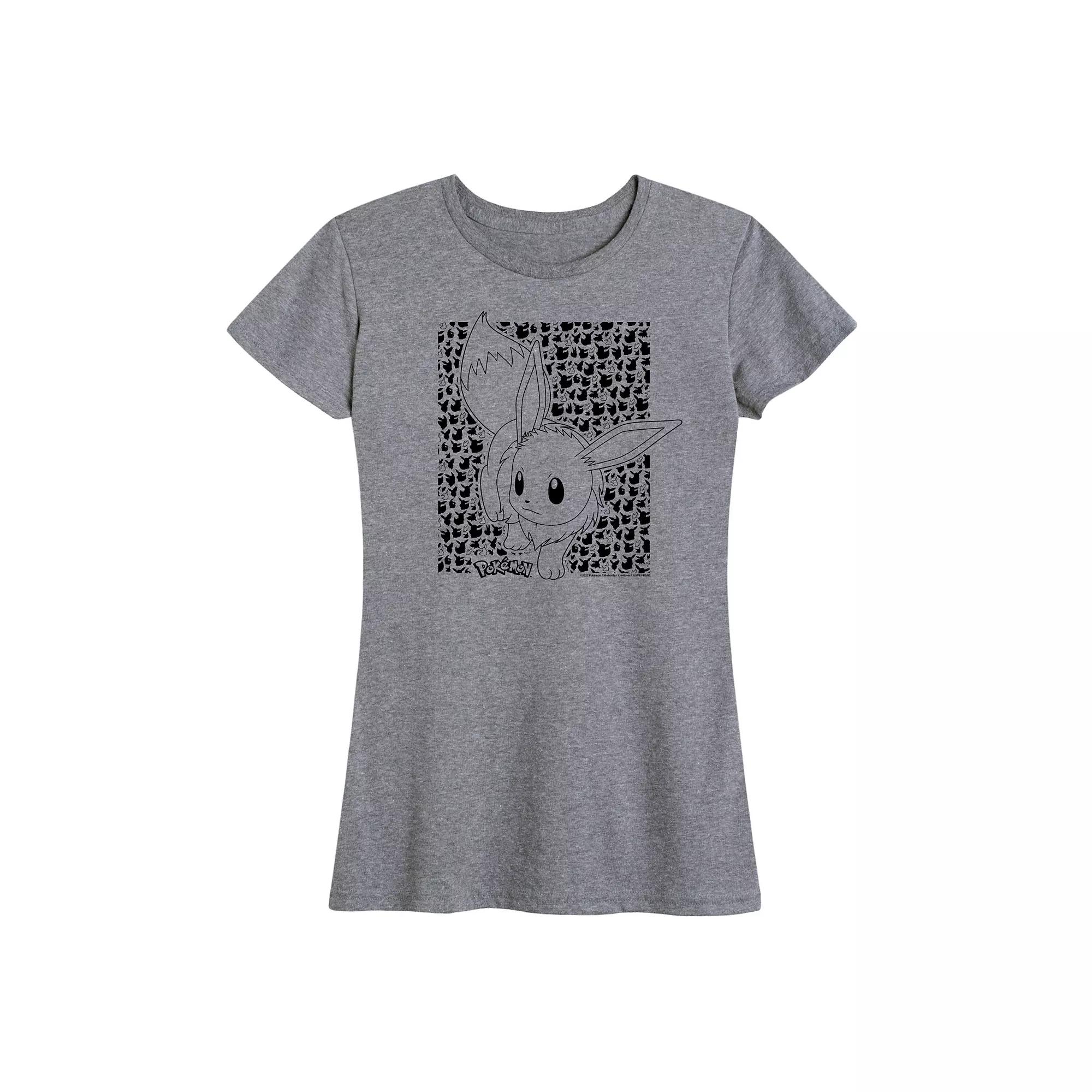 Women's Pokemon Eevee Pattern Graphic Tee,  Product Image