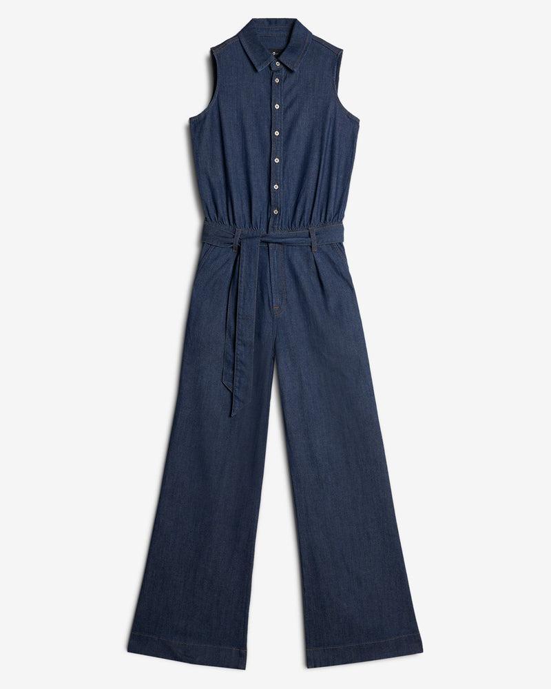 Weightless Denim Pleated Jumpsuit Product Image