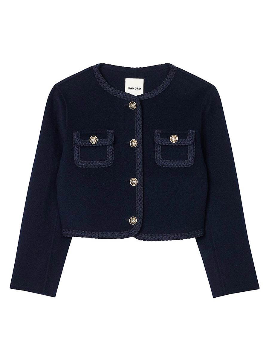 Womens Short Wool Jacket Product Image