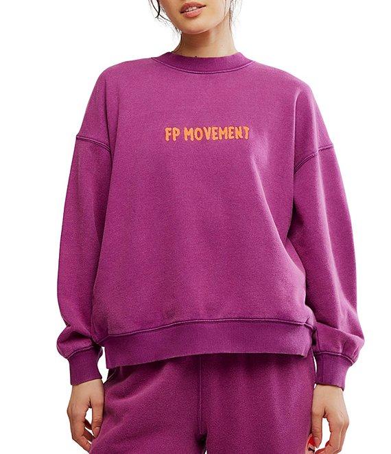 FP Movement Coordinating All Star Crew Neck Long Sleeve Slouchy Embroidered Logo Pullover Product Image