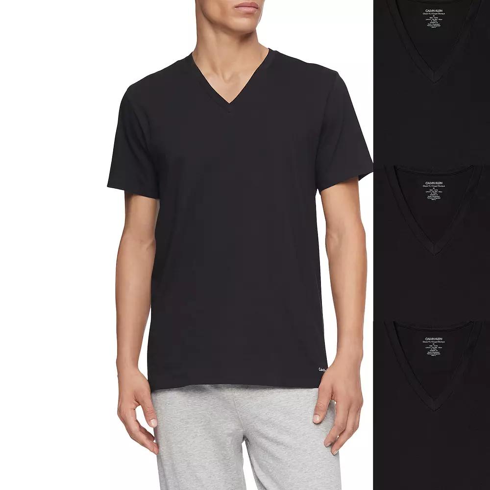 Men's Calvin Klein Classics 3-pack V-neck Tee,  Product Image