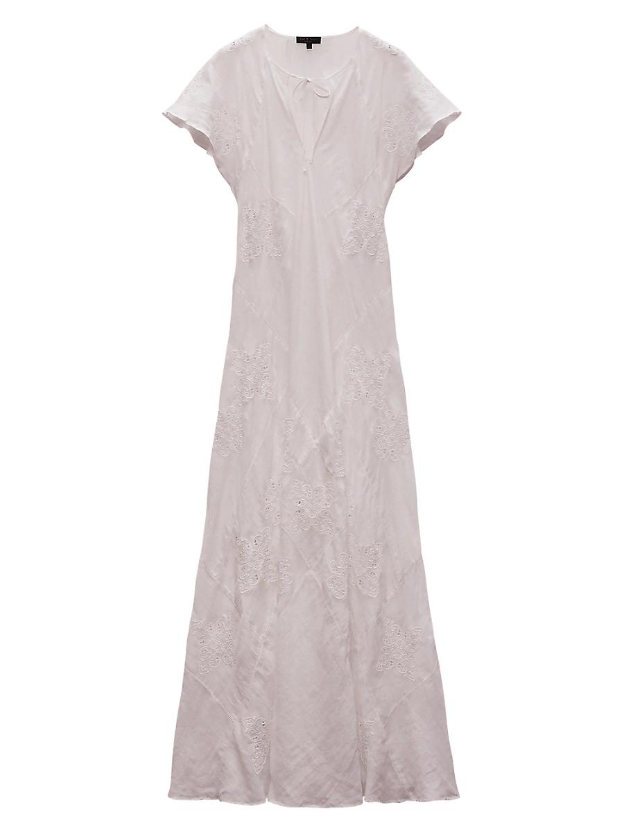 Womens Delancy Eyelet Maxi Dress Product Image