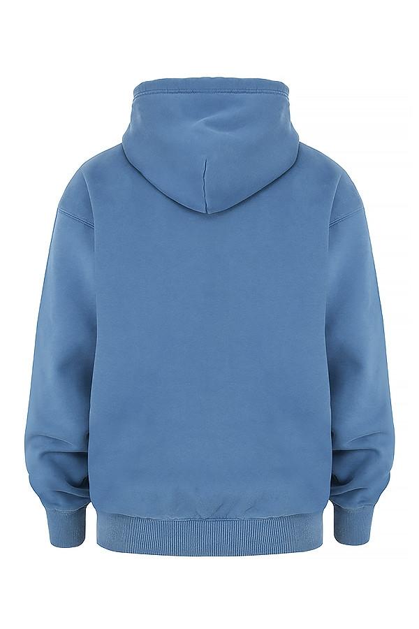 Storm  azure cotton fleece-back zip through hoodie Product Image
