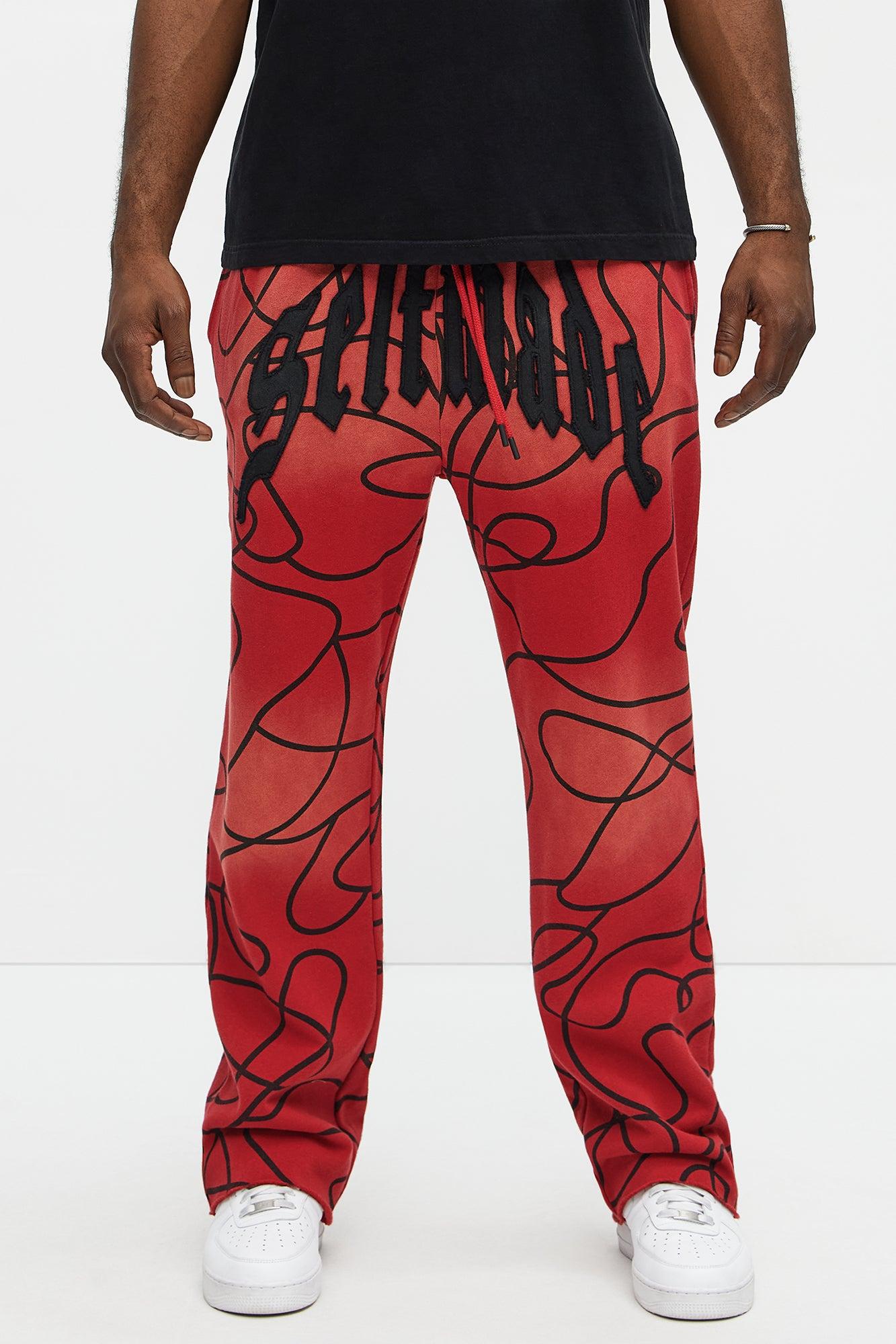 Tyson Selfmade Straight Sweatpants - Red Product Image