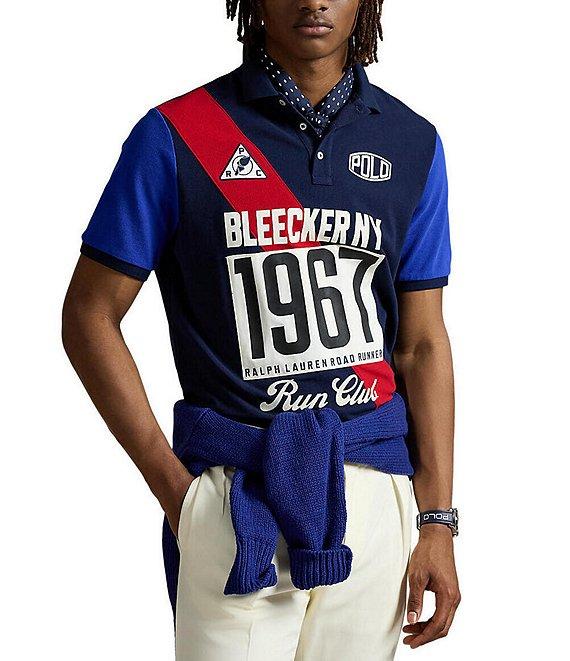 Polo Ralph Lauren Classic Fit Mesh Graphic Short Sleeve Polo Shirt Product Image