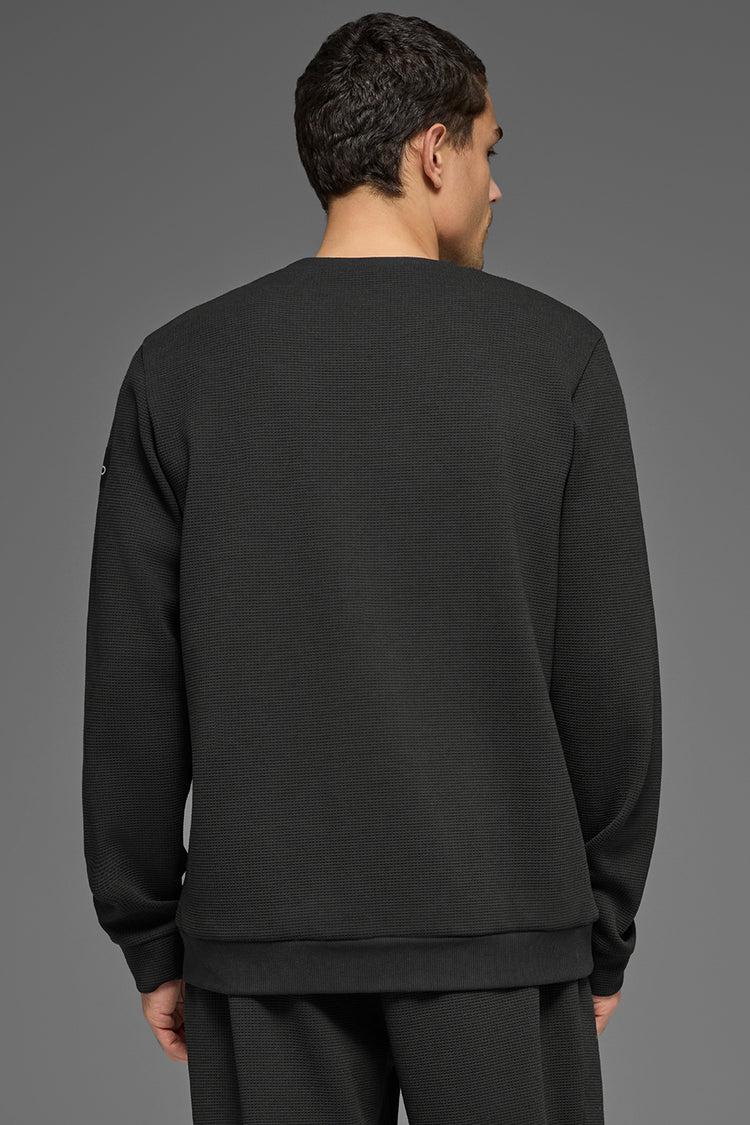 Waffle Lounge Long Sleeve Crew - Black Product Image