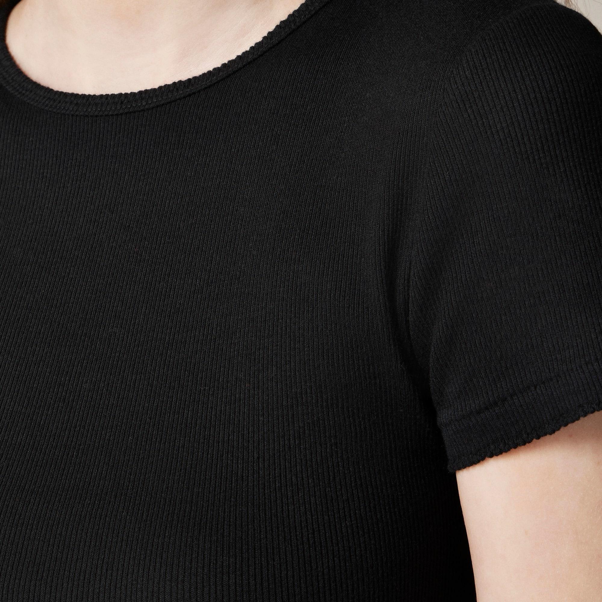 Fine rib short-sleeve T-shirt Product Image