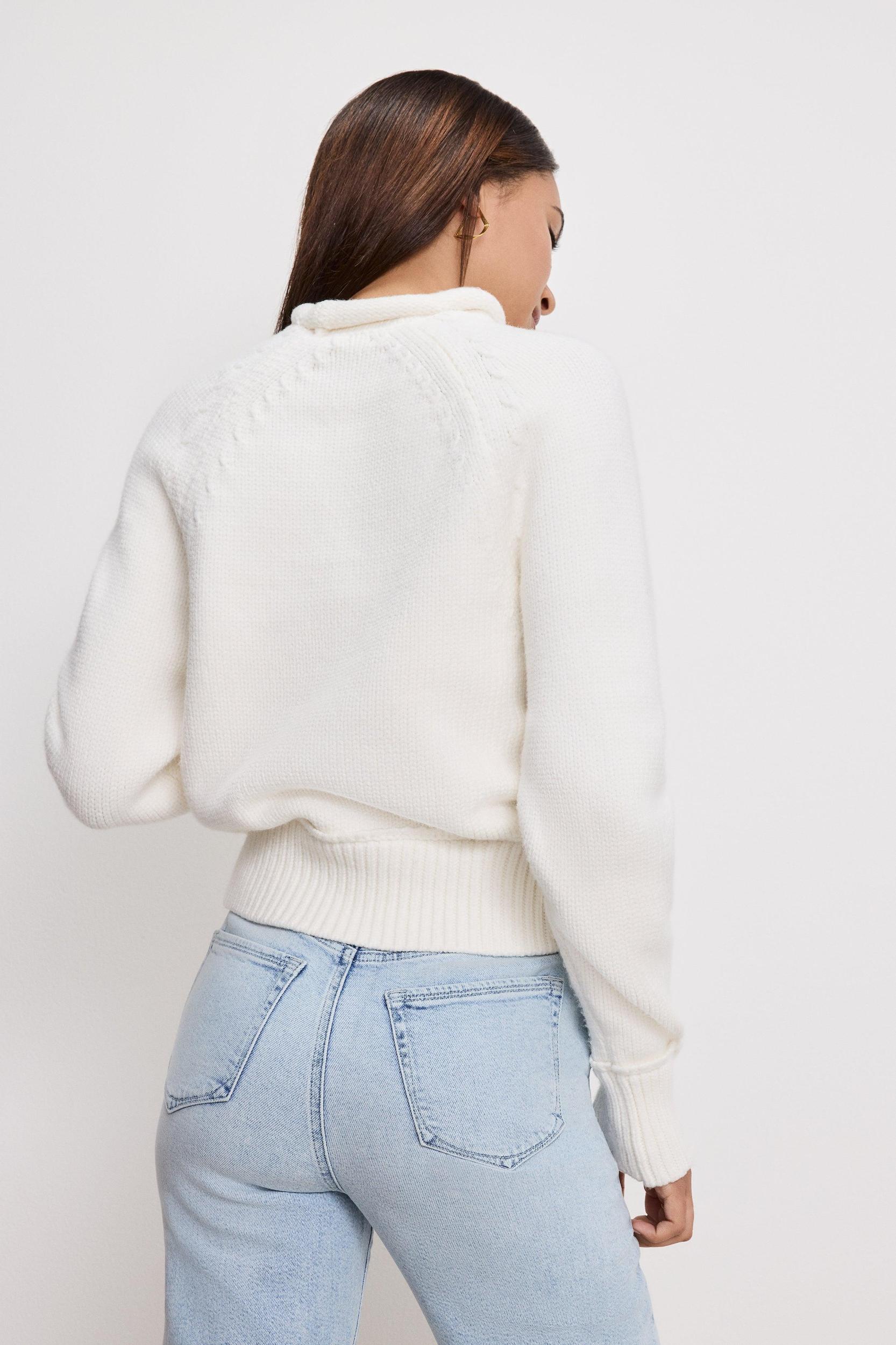 ROLLNECK KNIT SWEATER | CLOUD WHITE Product Image