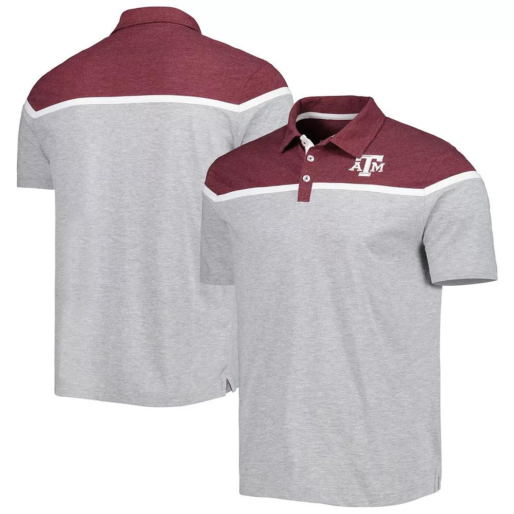 Men's Colosseum Heather Gray Texas A&M Aggies Chamberlain Polo, Size: XL, Grey Product Image
