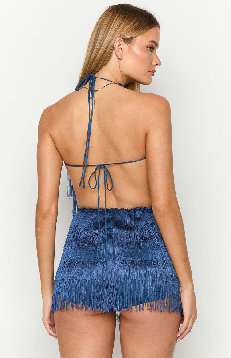 Demie Blue Tassel Playsuit Baby Product Image