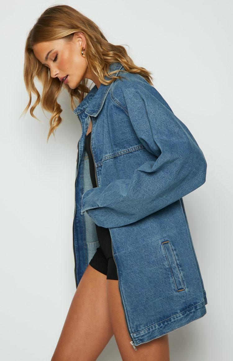 Sally Blue Oversized Denim Jacket Baby Product Image