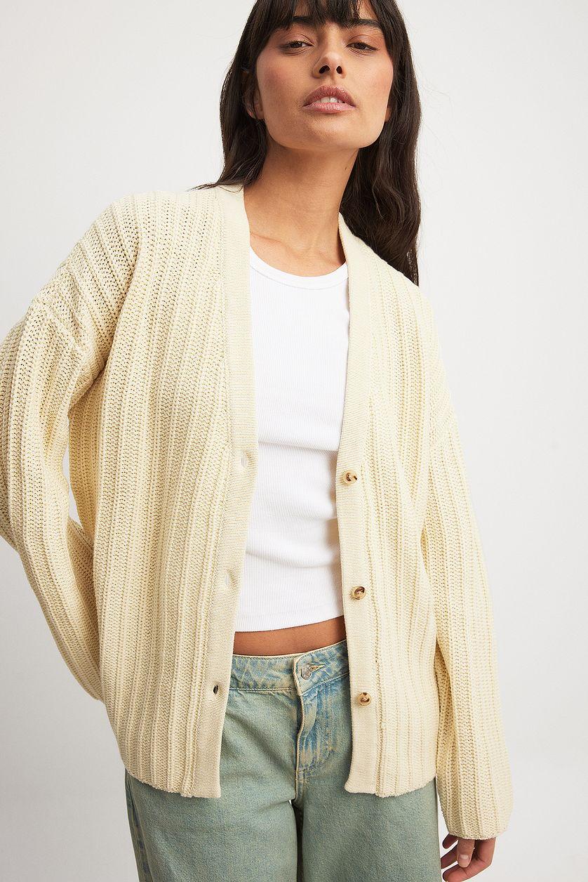 Knitted V-Neck Cardigan Product Image