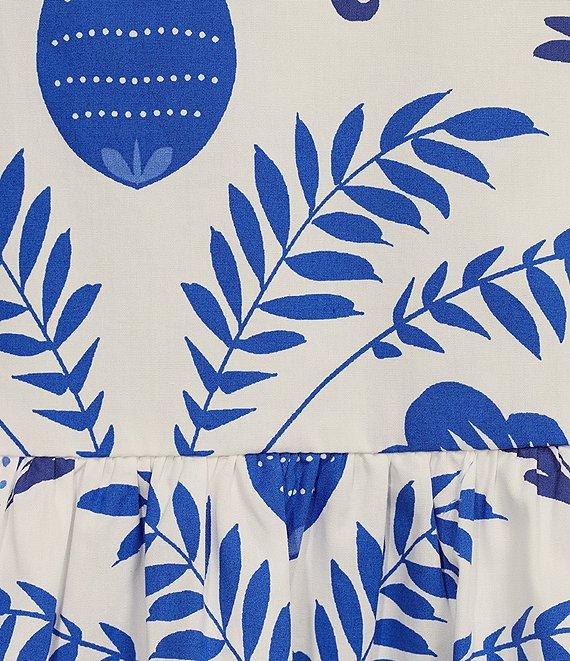 Sugarlips Floral Print Mock Neck Short Sleeve Maxi Dress Product Image