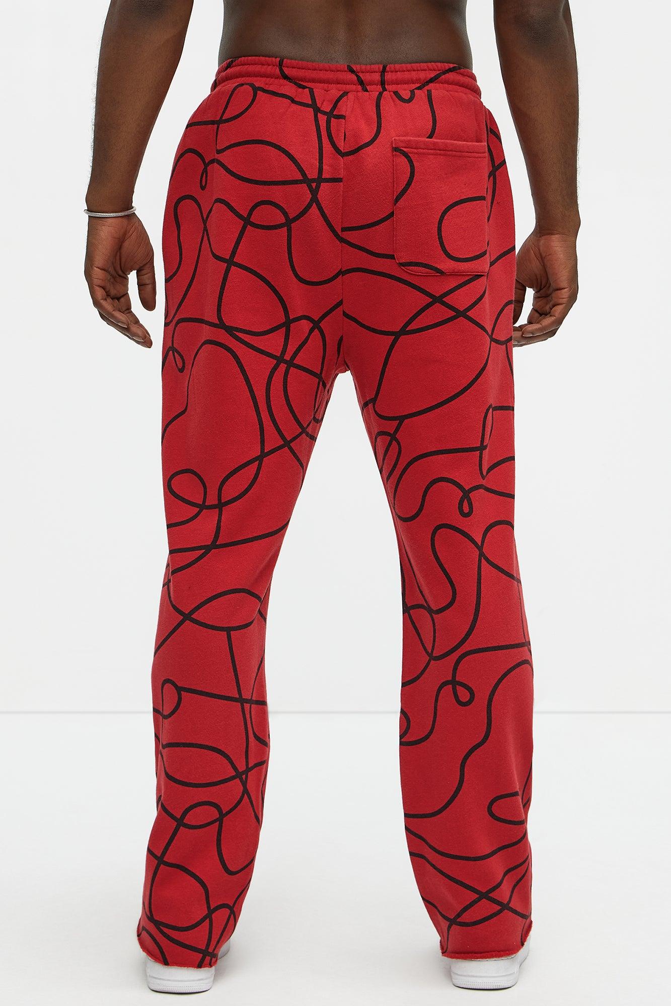 Tyson Selfmade Straight Sweatpants - Red Product Image