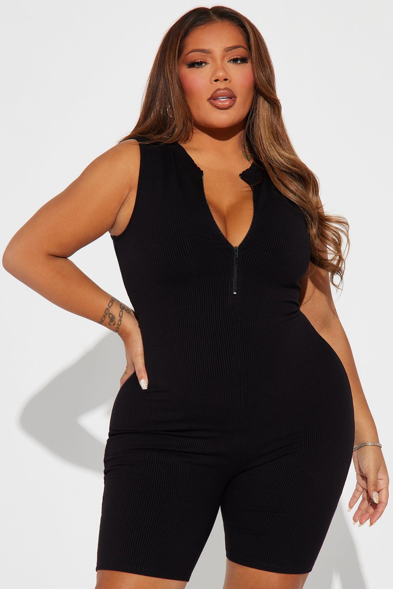 Zarah Snatched Romper - Black Product Image