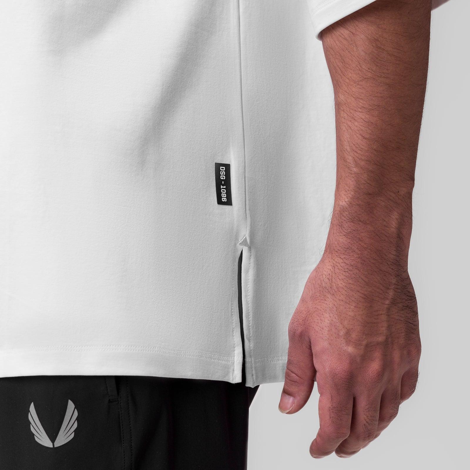 1086. Supima® 3/4-Sleeve Oversized Tee - White Product Image