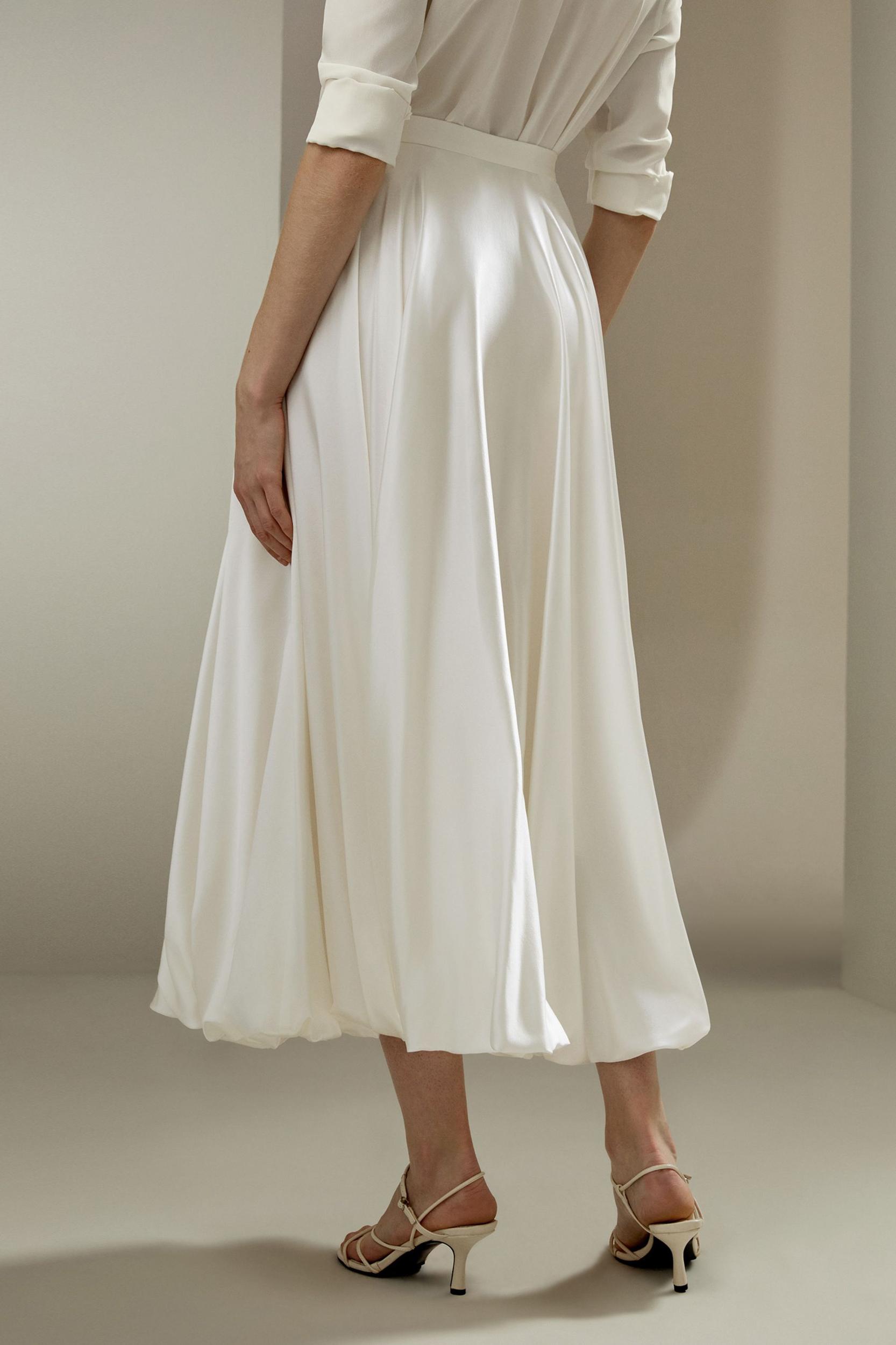 LILYSILK Womens Long Silk Skirt - Black Durable Silk - Flowing Snow Drop Skirt 14 Product Image