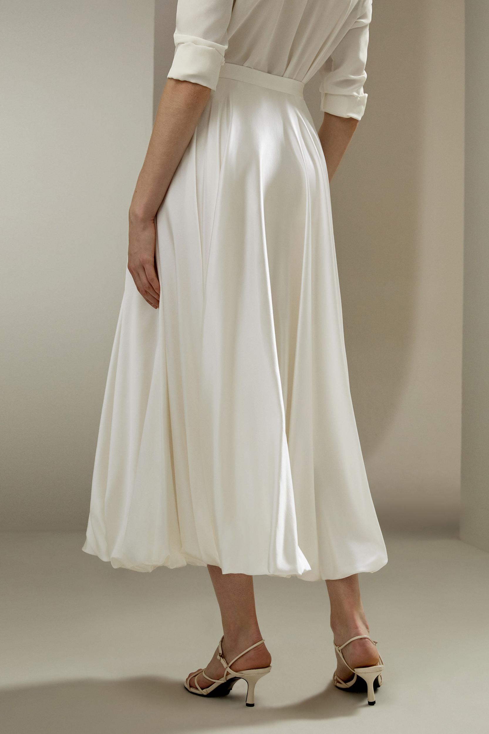 LILYSILK Womens Long Silk Skirt - Black Durable Silk - Flowing Snow Drop Skirt 14 Product Image