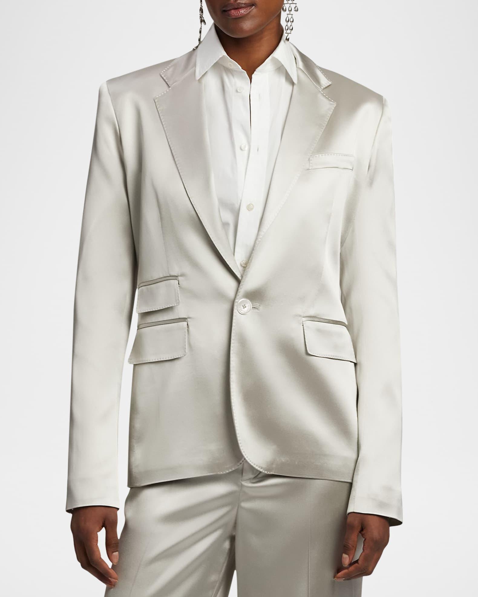 Parker Satin Single-Breasted Jacket Product Image