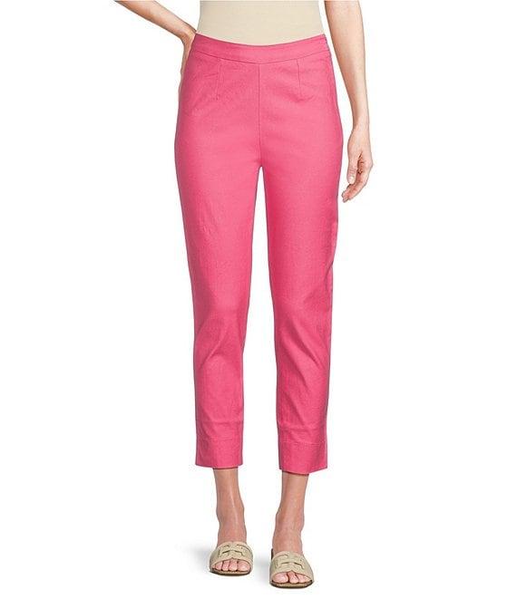 FRANCES VALENTINE Lucy Stretch Cotton High Rise Slim Leg Pants Product Image