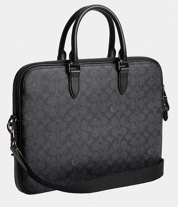 COACH Signature Coated Canvas Slim Briefcase Product Image