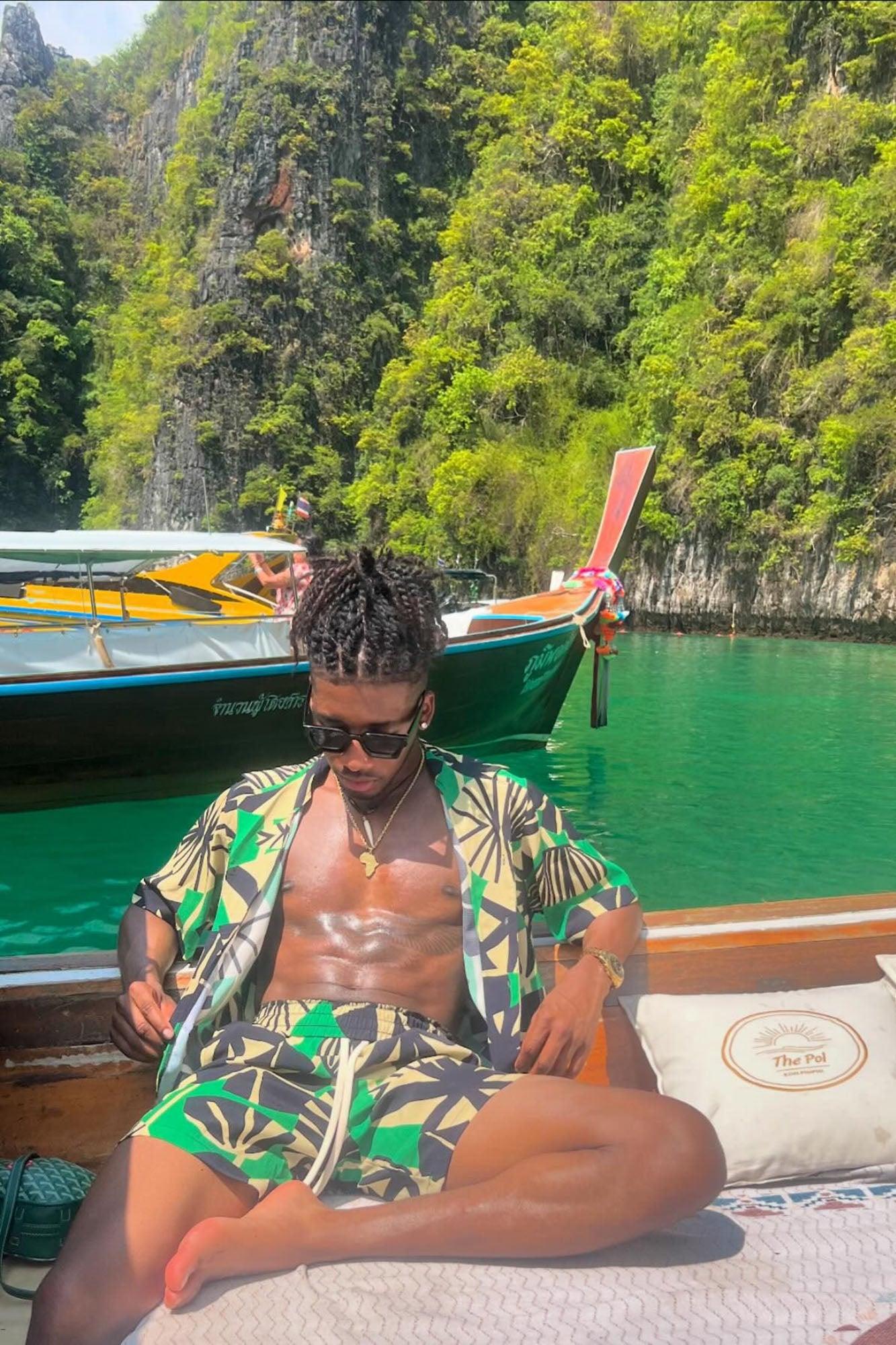 Masaka Textured Shirt - Green/combo Product Image