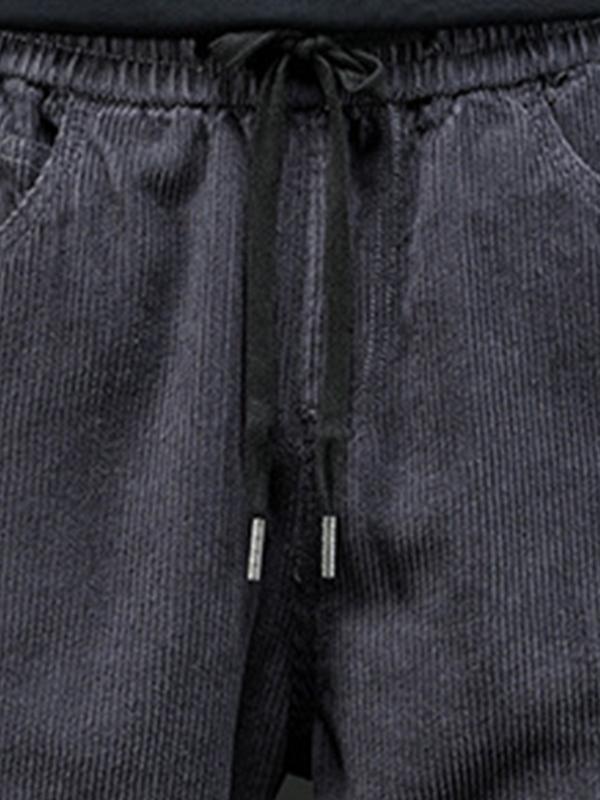 Men's Corduroy Flap Pocket Tapered Cargo Pants Product Image