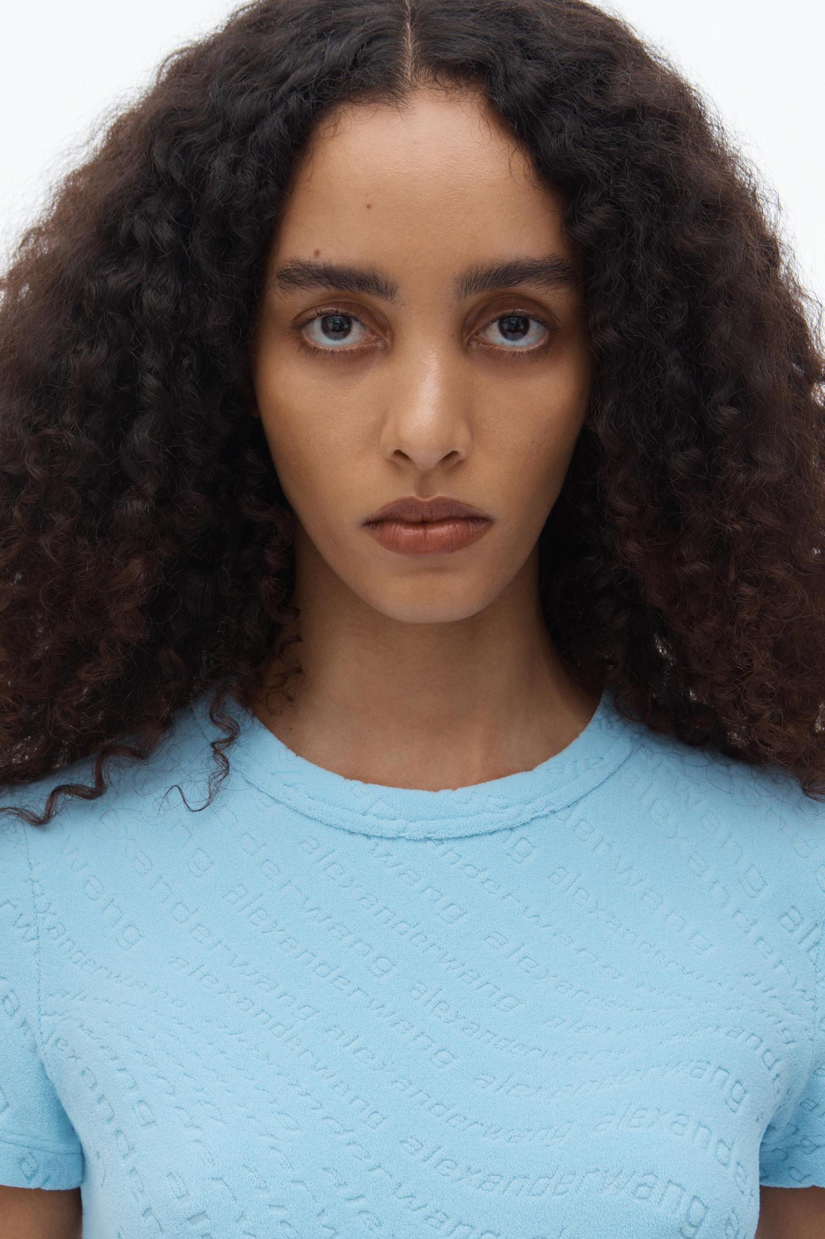 Logo Jacquard Stretch Short Sleeve Mini Dress Product Image