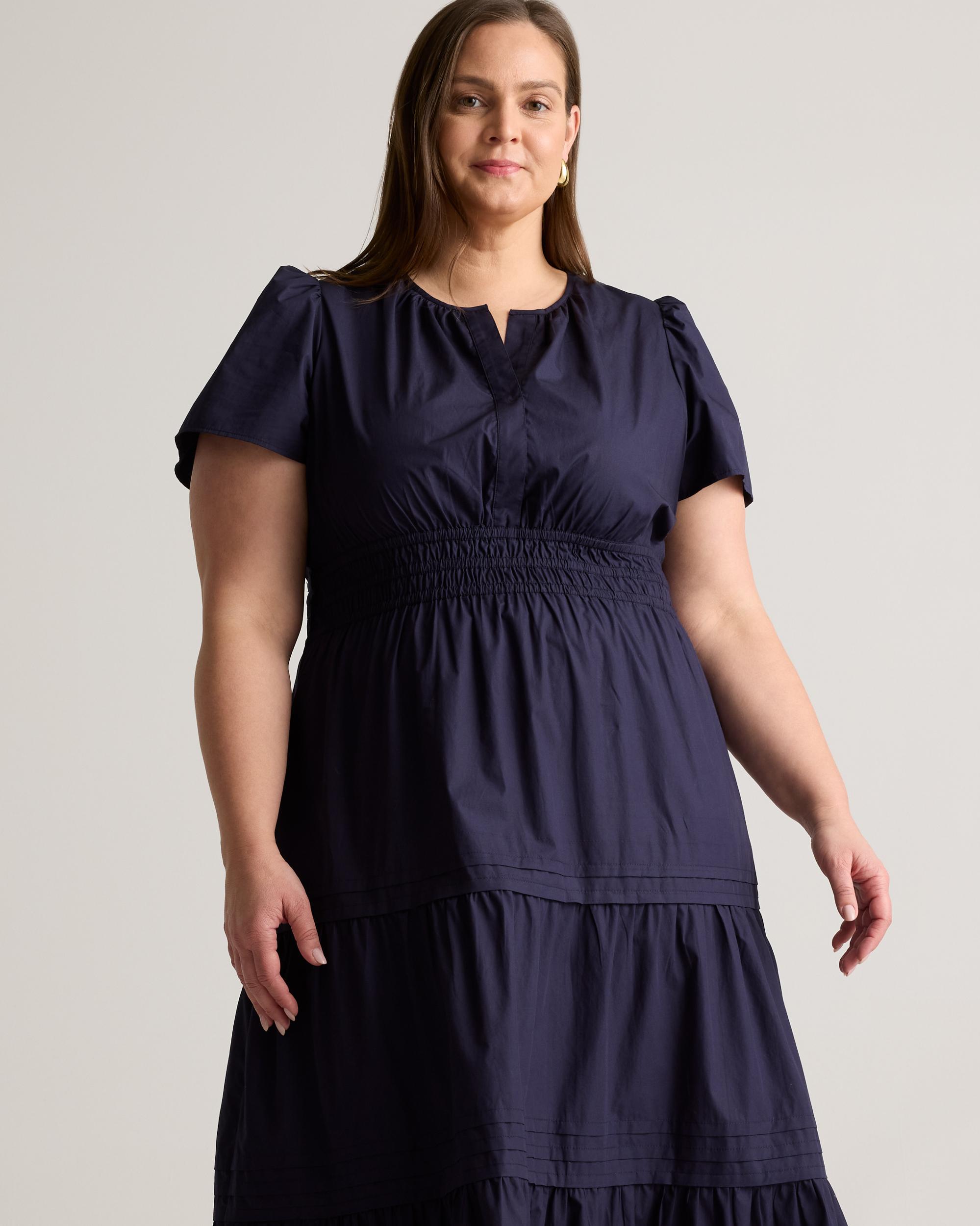 Quince | Women's Poplin Tiered Maxi Dress Organic Cotton Product Image