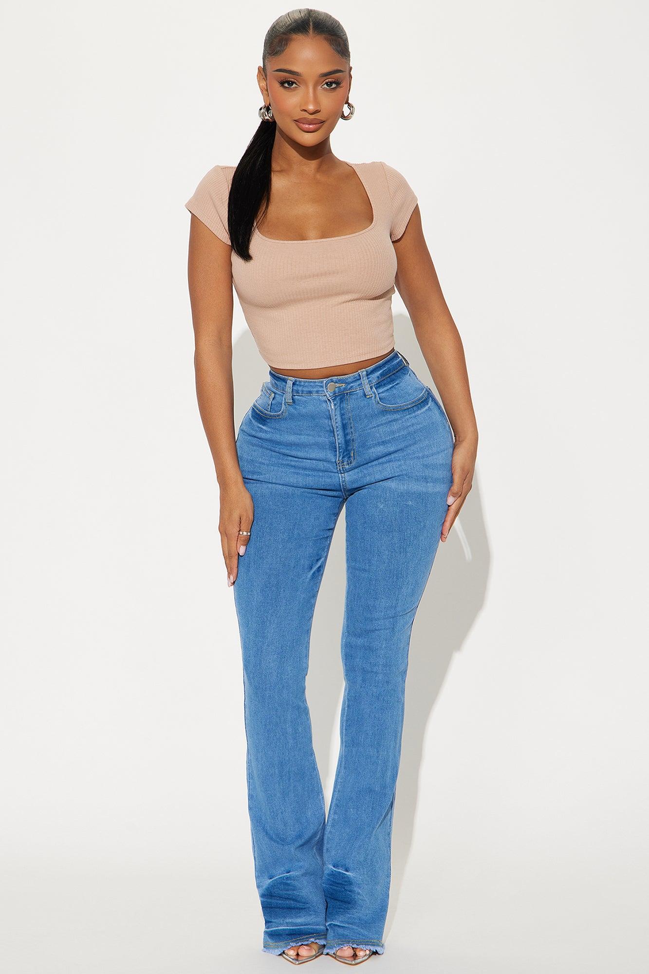 Kaylor High Stretch Flare Jeans - Medium Wash Product Image