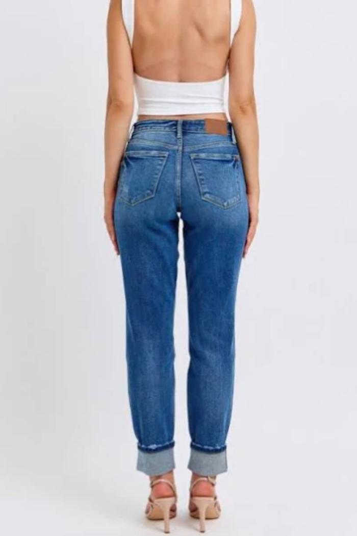 Judy Blue MR Boyfriend Vintage Cuff Non Destroy Fit Product Image