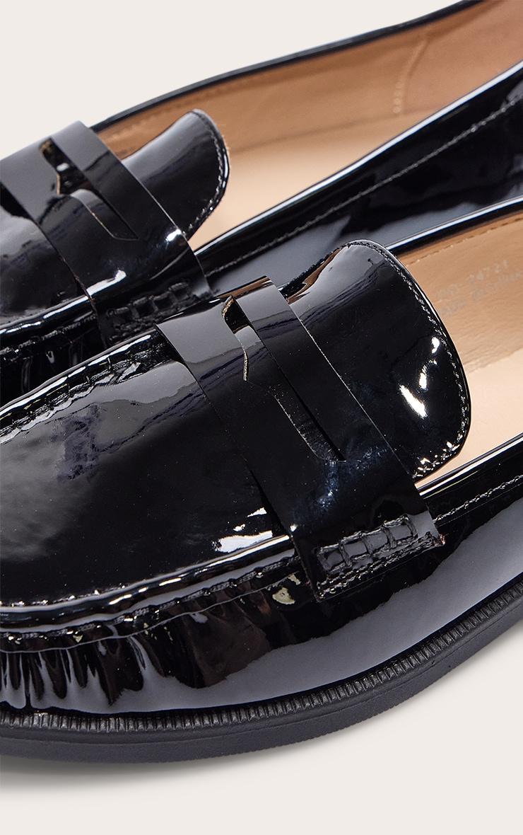 Black Patent Round Toe Loafer Product Image