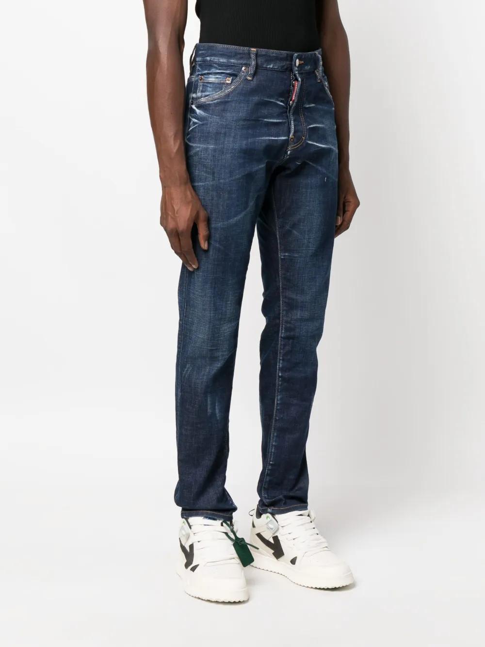 slim-cut stretch-cotton jeans Product Image