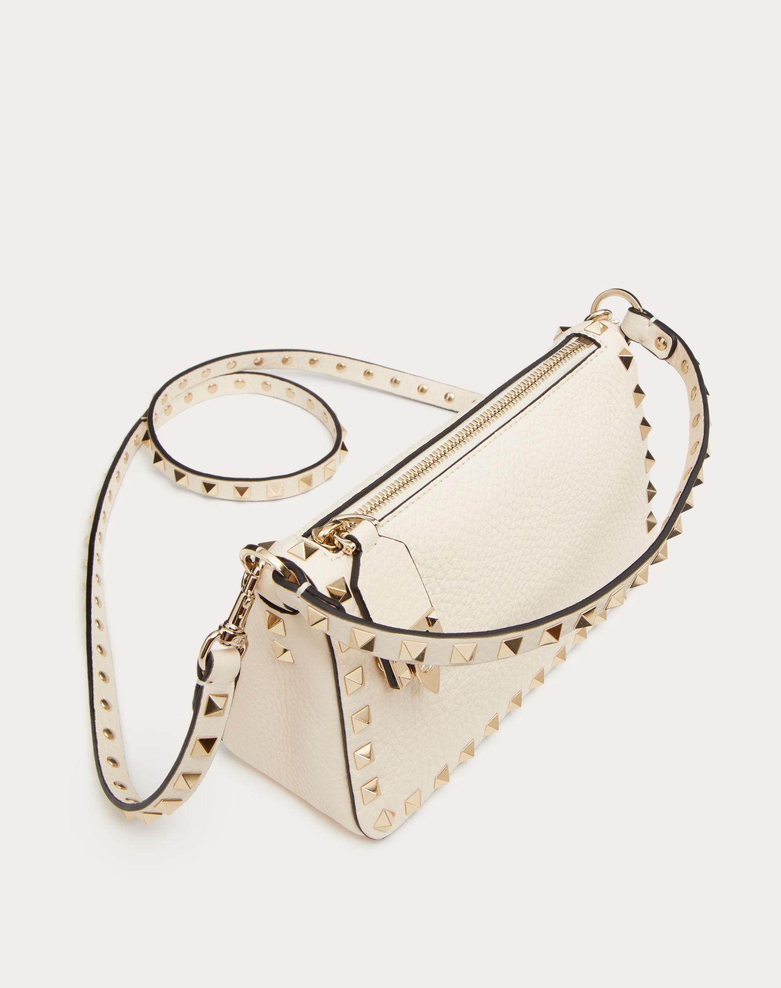 Small Rockstud Grainy Calfskin Crossbody Bag  Product Image