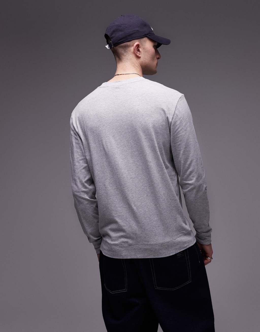 Tommy Hilfiger Essentials lounge sweatshirt in gray Product Image