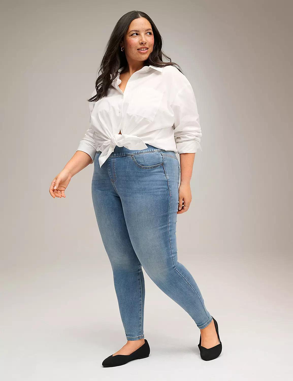 Pull-On High-Rise Sateen Jegging Product Image